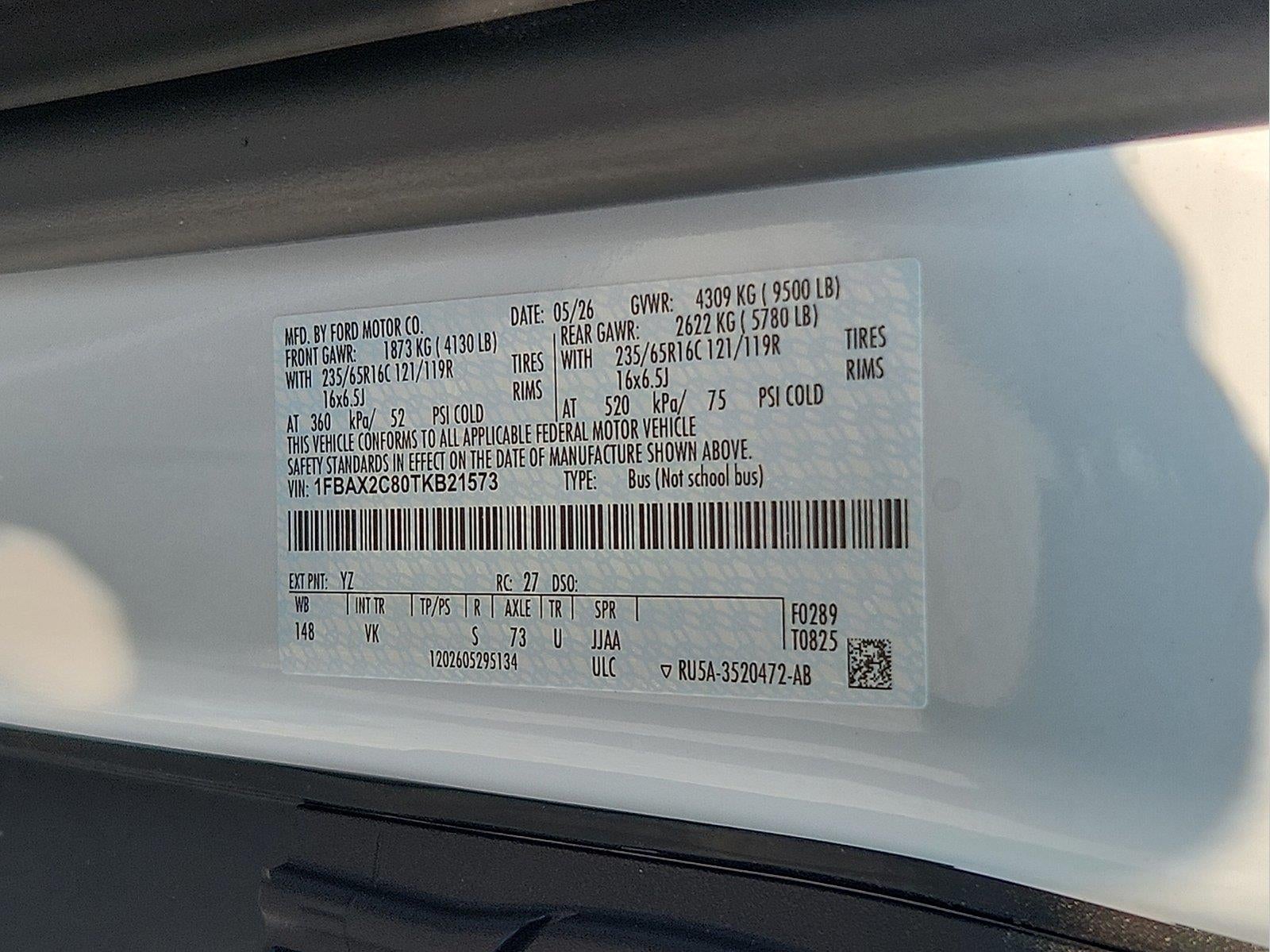 2026 Ford Transit 350 XL