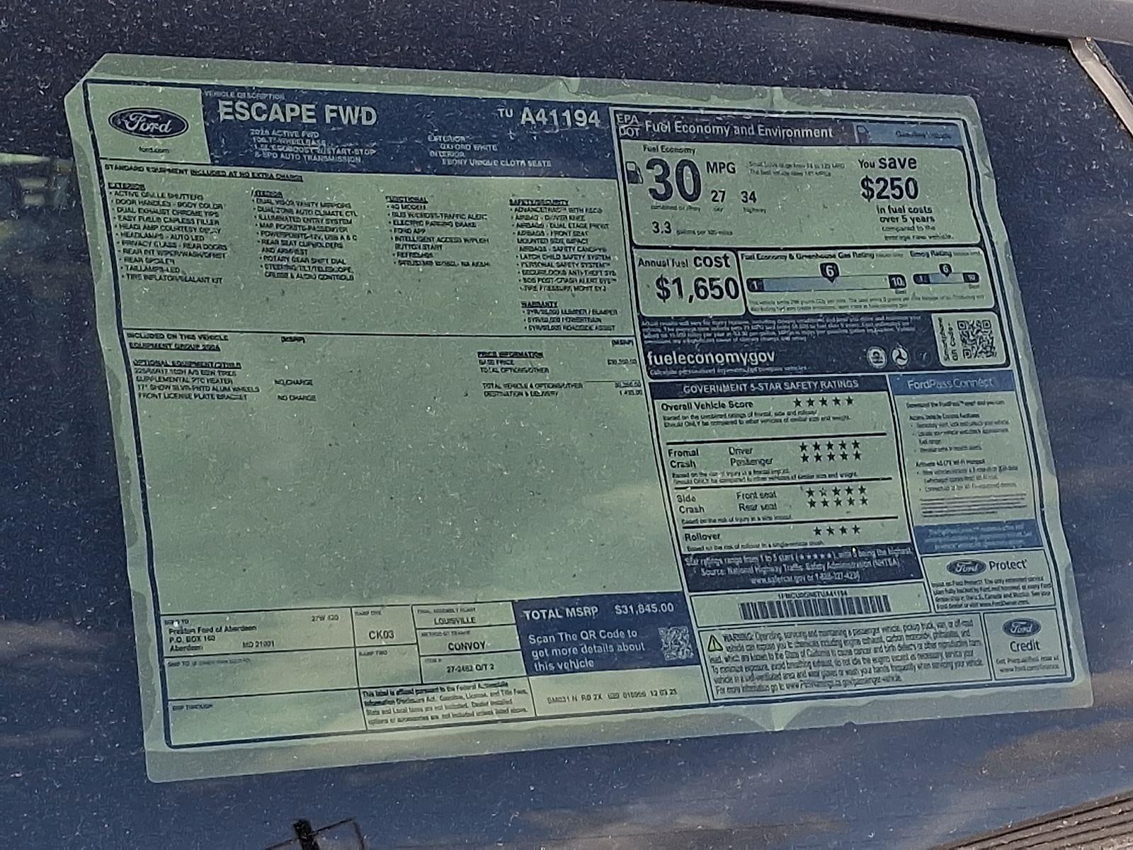 2026 Ford Escape Active