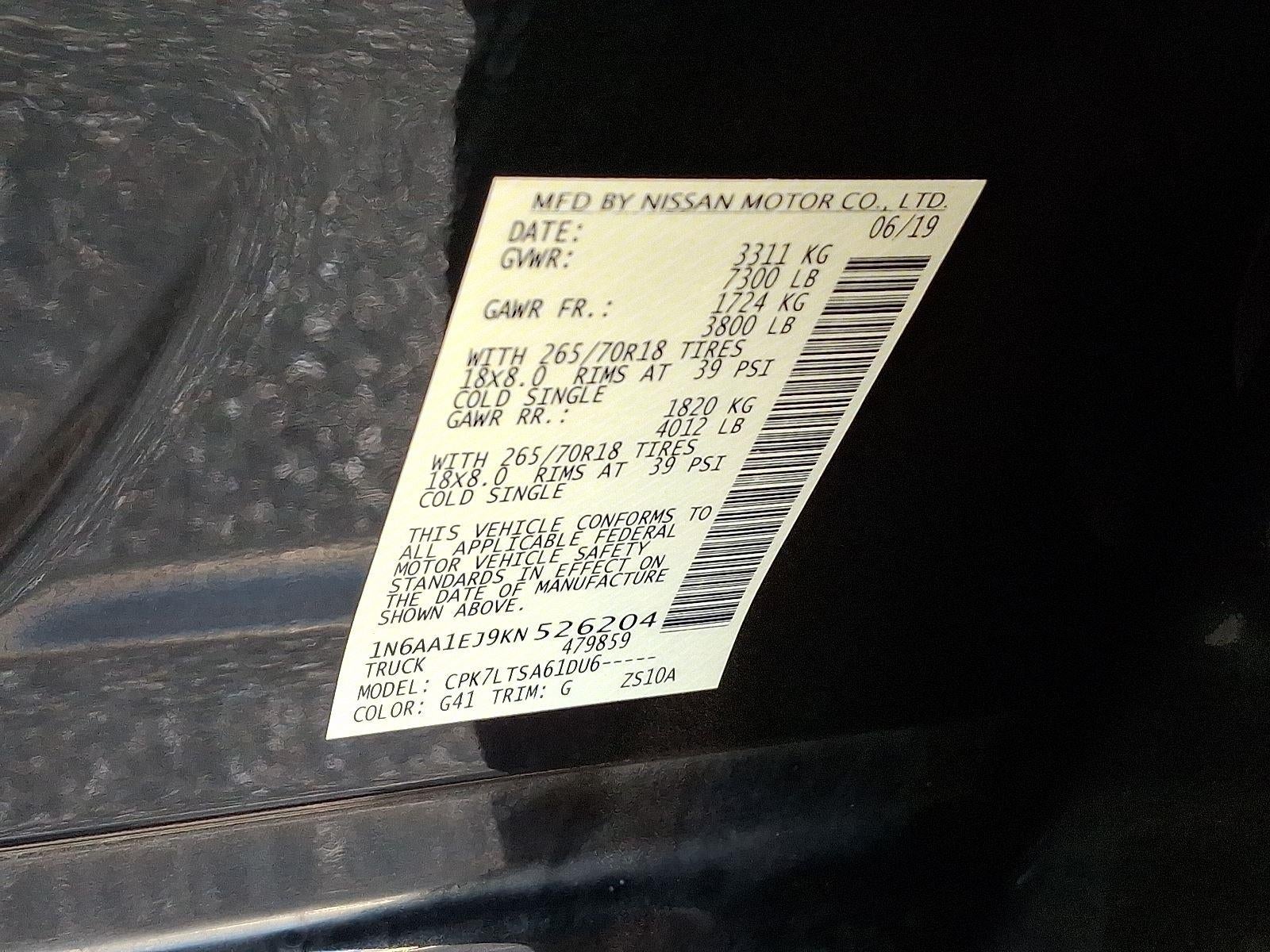 2019 Nissan Titan SV