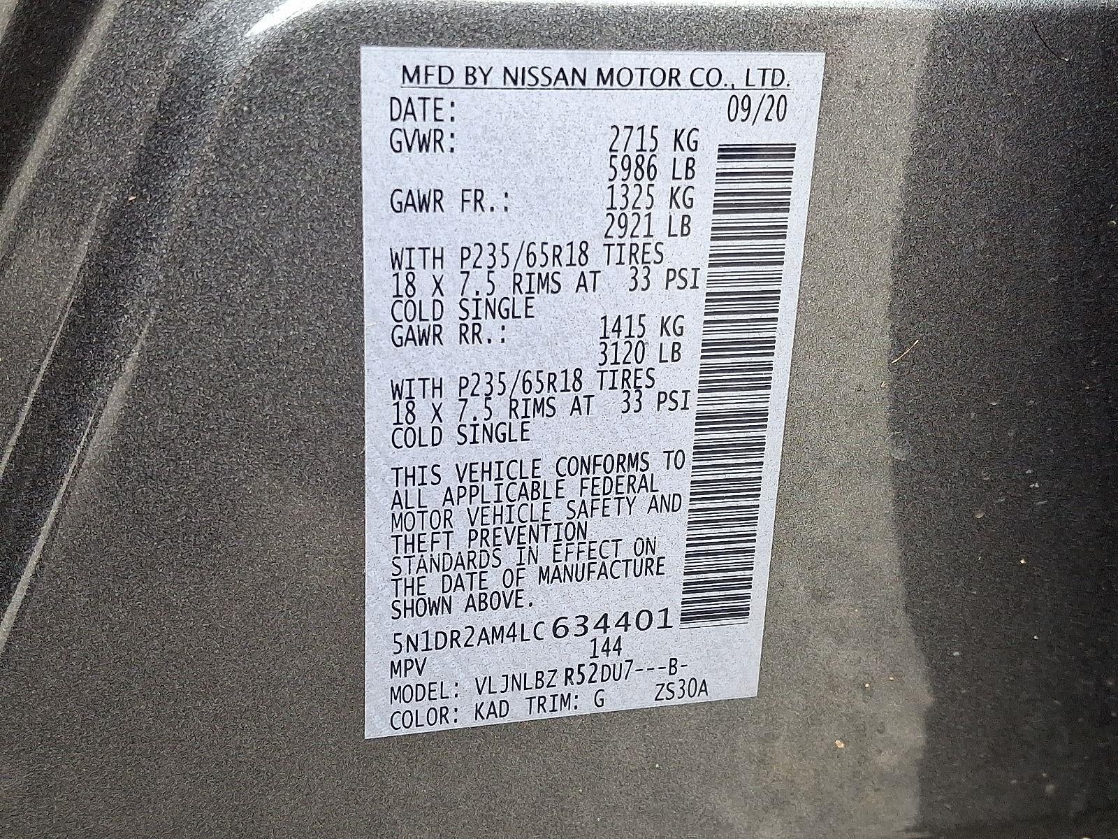 2020 Nissan Pathfinder S