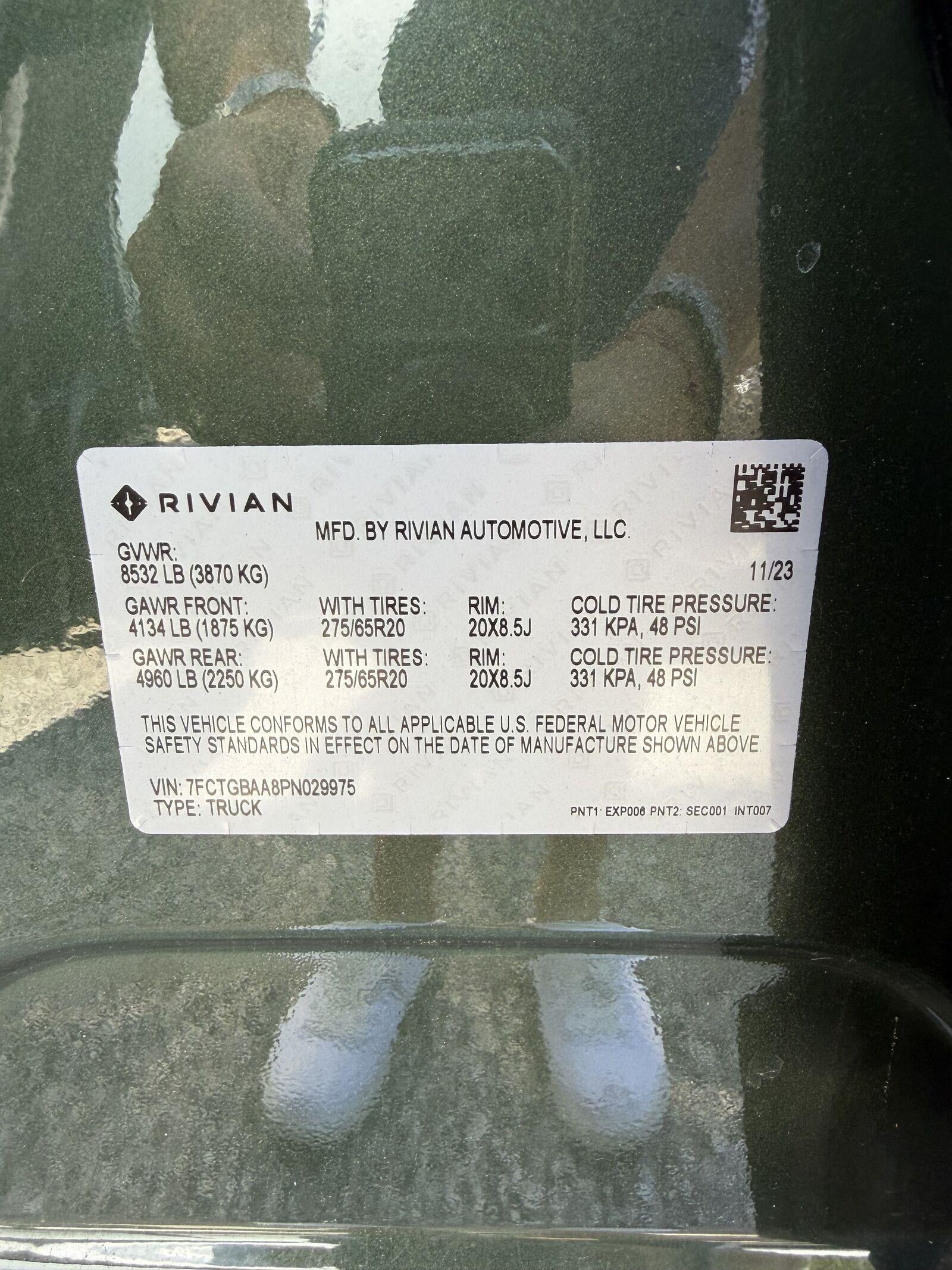 2023 Rivian R1T Adventure Performance Dual Motor