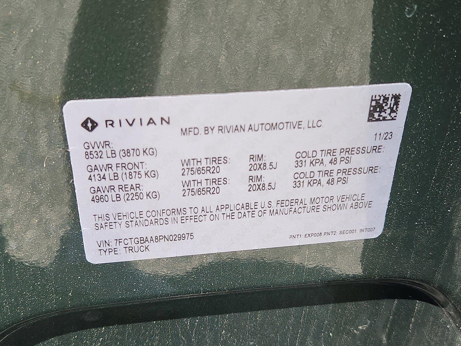 2023 Rivian R1T Adventure Performance Dual Motor
