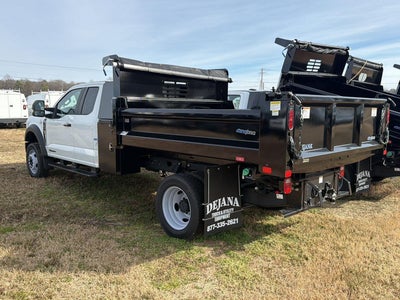 2025 Ford Super Duty F-450 DRW DYNAPRO 9' 3-4 YARD DUMP BODY, BUYERS I PAK TOOL BOX, 1/4 CABSHIELD MAUAL TARP, FULL PLATE 8 TON COMBO HITCH