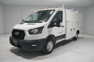 2024 Ford Transit Cutaway 10' KNAPHEIDE KUV BODY, LOW ROOF, ELECTRIC LOCKS, CLASS V HITCH, 3 BOW LADDER RACK