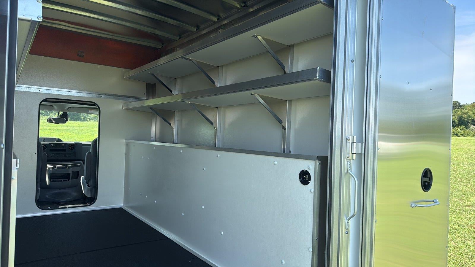2027 Ford E-Series Cutaway 10' DURACUBE MAX FRP ENCLOSED SERVICE BODY, 3 BOW LADDER RACK, POWER LOCKS