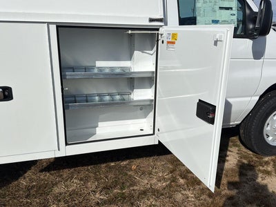 2026 Ford E-Series Cutaway E-350 10FT KNAPHEIDE KUV ENCLOSED SERVICE BODY, 3 BOW LADDER RACK CLASS V HITCH MASTER LOCK SYSTEM