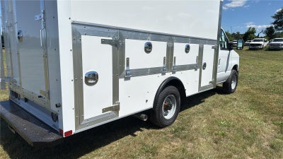 2027 Ford E-Series Cutaway 12' DURA-CUBE MAX FRP ENCLOSED SERVICE BODY, POWER LOCKS, 3 BOX LADDER RACK, BACK UP CAMERA