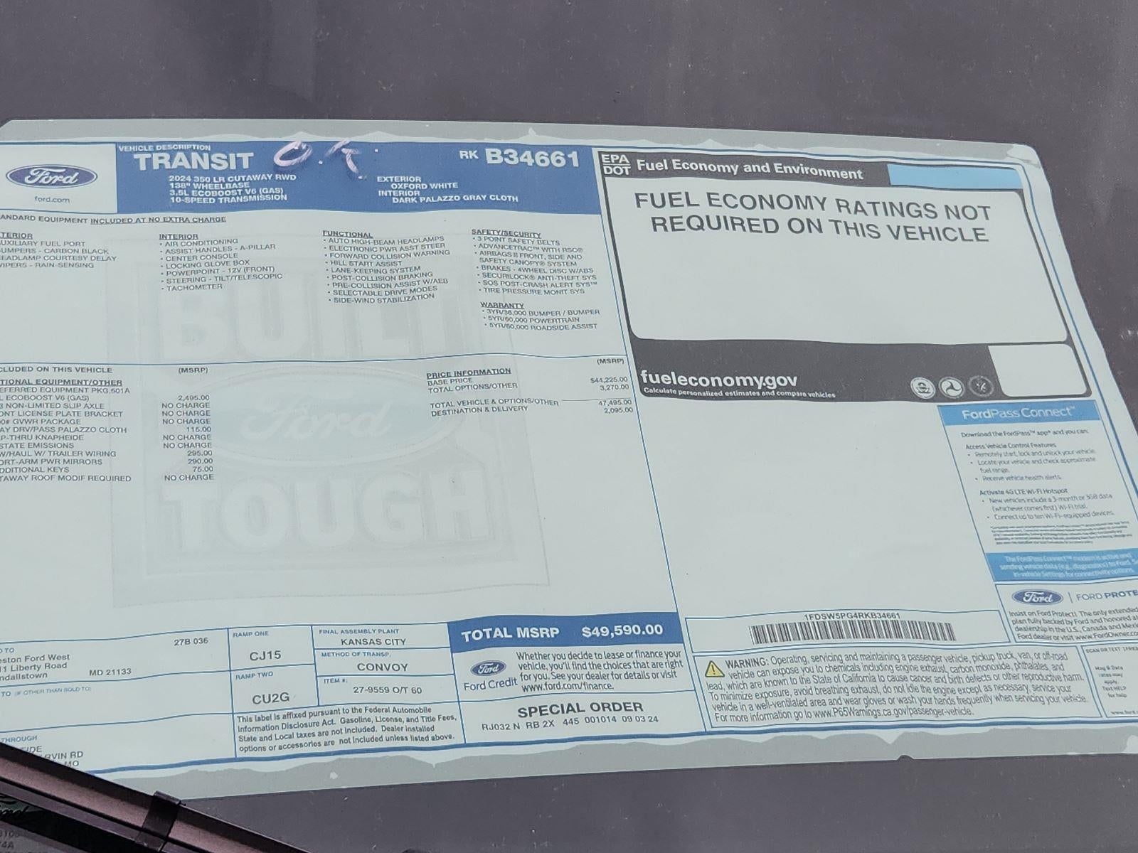 2024 Ford Transit Cutaway Base