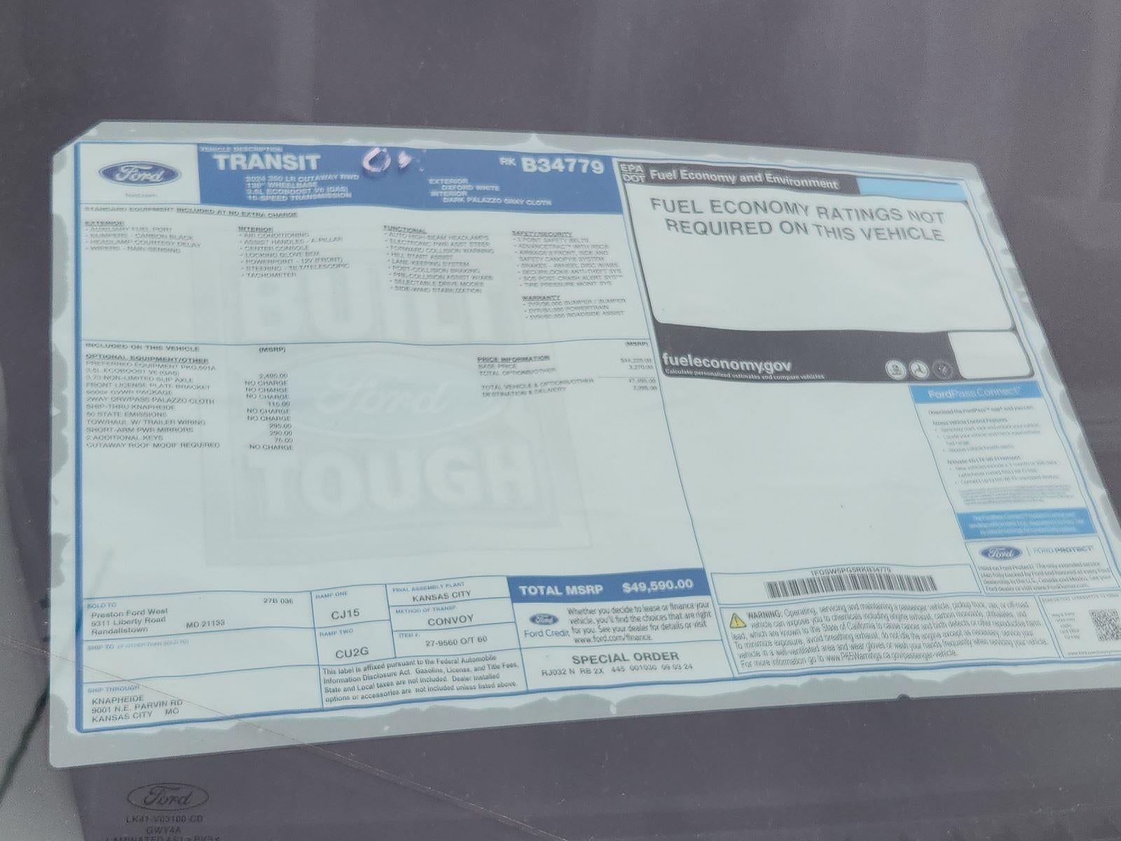 2024 Ford Transit Cutaway Base