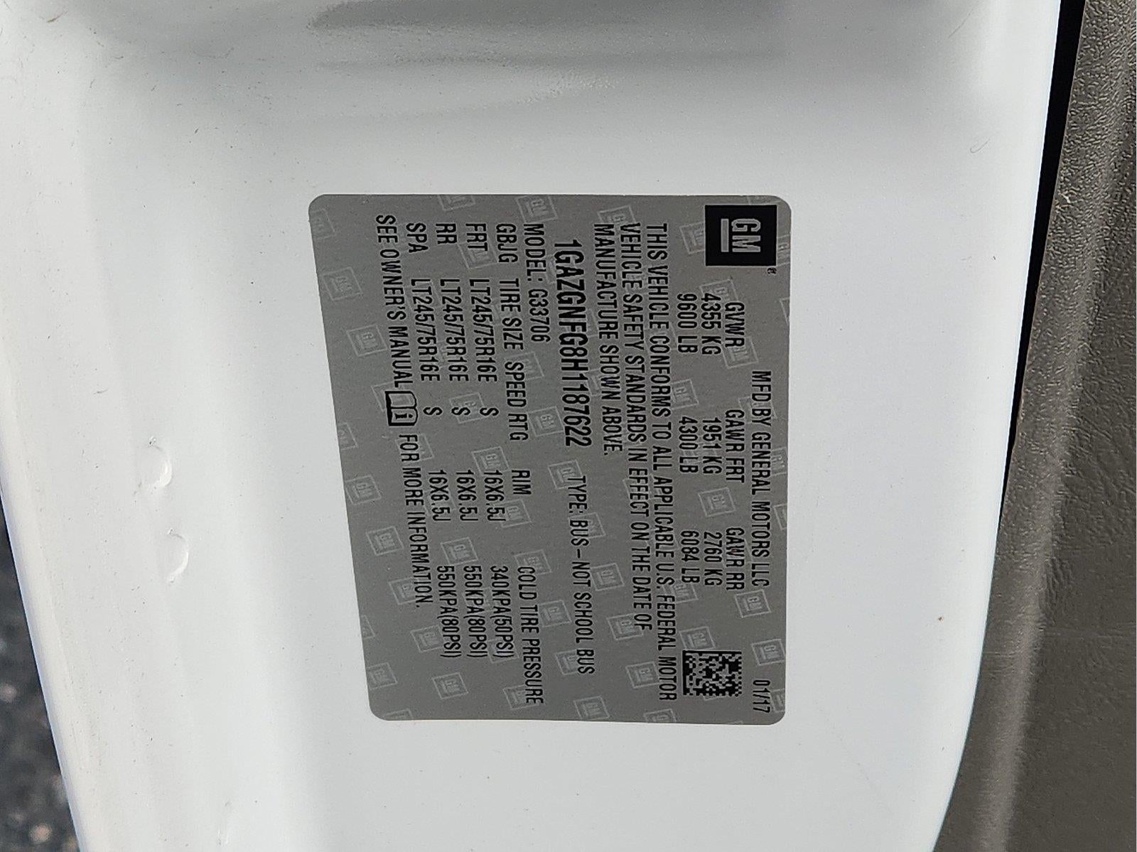 2017 Chevrolet Express Passenger 3500 LS